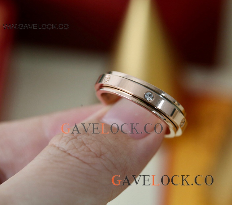 Nice Quality Cartier Rose Gold Diamond Ring - Fashion Style